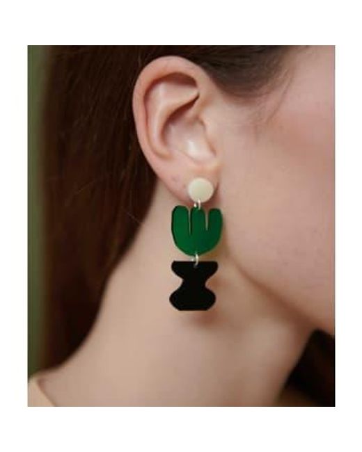 Orelia Green Durango Earrings