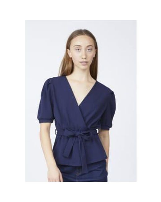 Nasa Puff Sleeve Blouse di Sisters Point in Blue