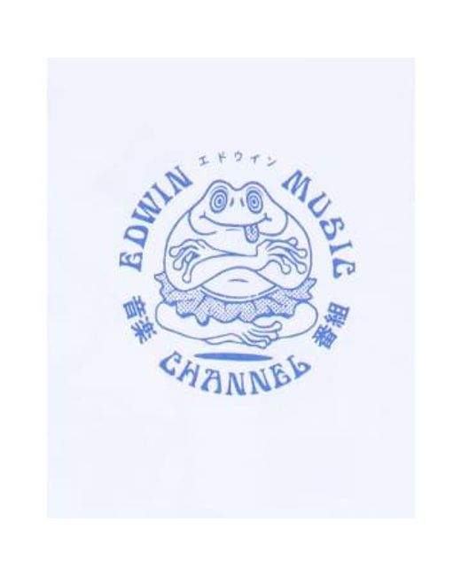 Edwin White Music Channel T-shirt M for men