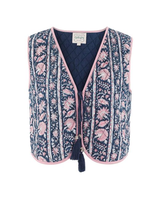 Dilli Grey Priya Quilted Waistcoat in Blue Lyst UK
