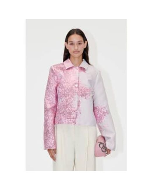 Stine Goya Pink Impressionist Wild Bloom Kiana S Jacket Xs