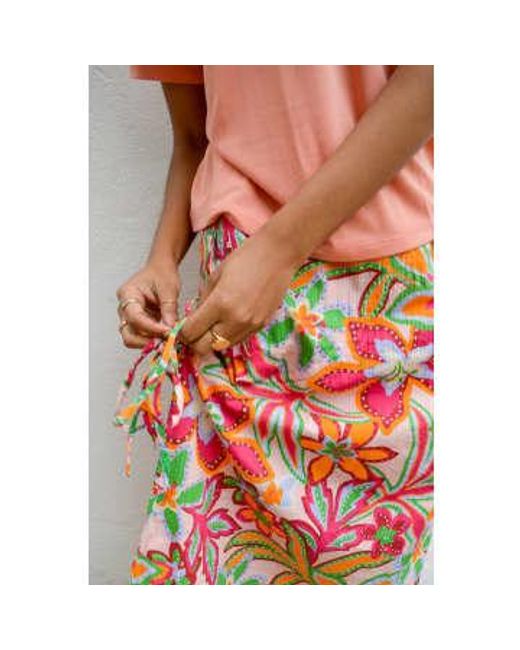 Botanical Printed Skirt di Native Youth in Pink