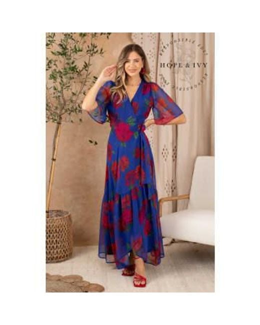 Hope And Ivy Nour Maxi Wrap Dress di Hope & Ivy in Multicolor