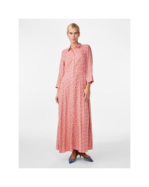 Y.A.S Pink Savanna Long Shirt Dress