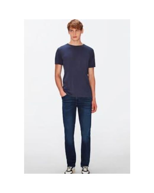 7 For All Mankind Blue Navy Featherweight Cotton T Shirt S for men