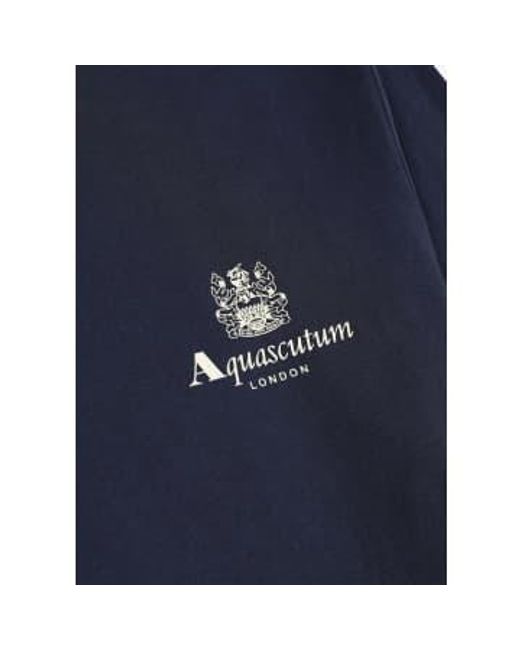 Aquascutum Herren aktives kleines logo-t-shirt in der marine in Blue für Herren