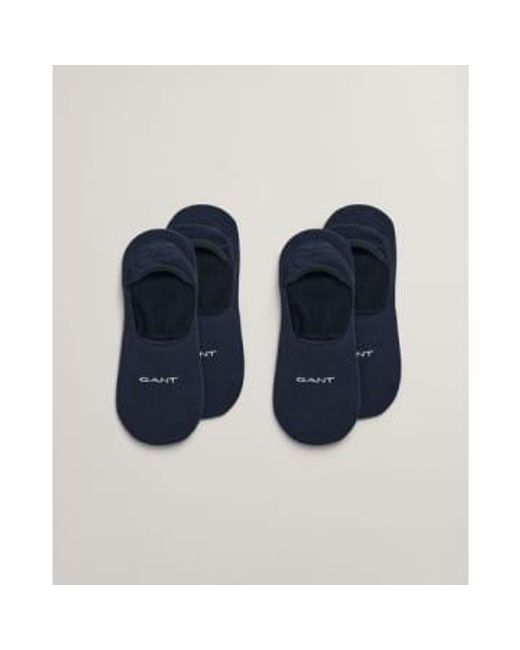 Gant Blue 2-pack Invisible Socks for men