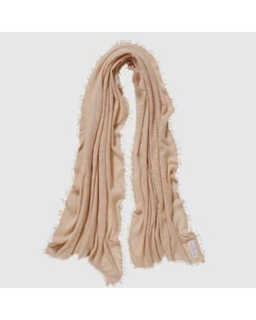 Hand Felted 100 Cashmere Soft Scarf Camel Gift di PUR SCHOEN in Natural