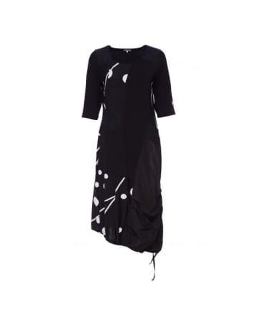 Naya Black Spot Print Drawstring Dress 0