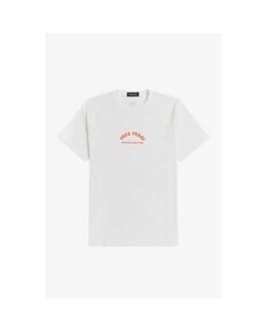 Fred Perry White Arched T-shirt for men