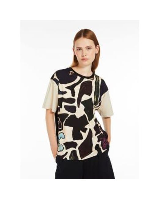 Viterbo Abstract Short Sleeve T Shirt Size S Col B di Weekend by Maxmara in Black