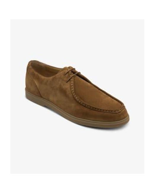 Zapatos ante castaño marrón arezzo Loake de hombre de color Brown