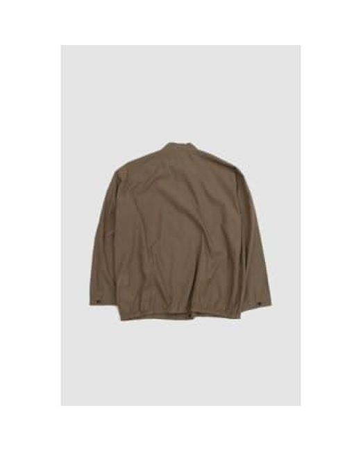 Still By Hand Brown Cupro Mixed Blouson for men