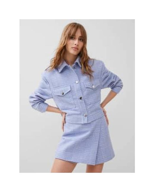 French Connection Blue Effie Boucle Skort