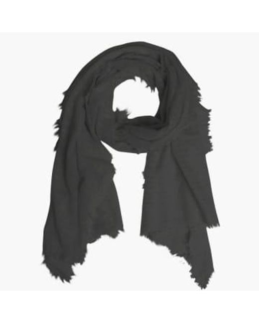 PUR SCHOEN Black Hand Felted Cashmere Soft Scarf Anthracite + Gift