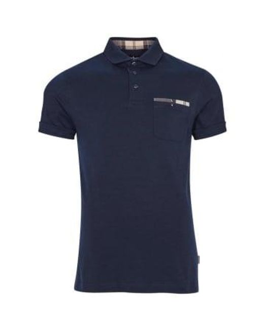 Barbour Blue Corpatch Polo Shirt Navy M for men