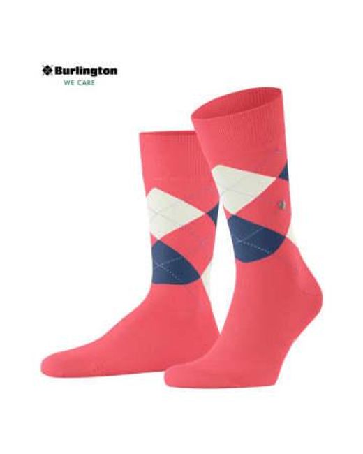 Burlington Pink King Coral Red Socks 40-46