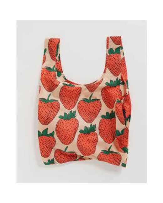 Reusable Bag Strawberry 1 di Baggu in Red