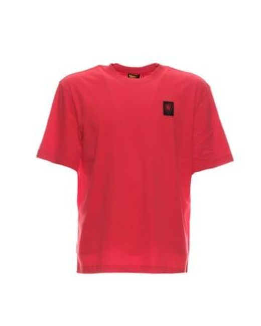 T Shirt For Man 24Sbluh02243 006807 454 di Blauer in Red da Uomo
