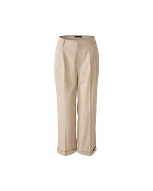 Ouí Natural Trousers Light Stone Uk 8