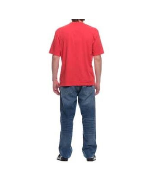 Camiseta el hombre 24sbluh02243 006807 454 Blauer de hombre de color Red