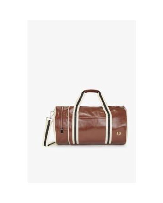 Fred Perry Brown Classic Barrel Bag One Size for men