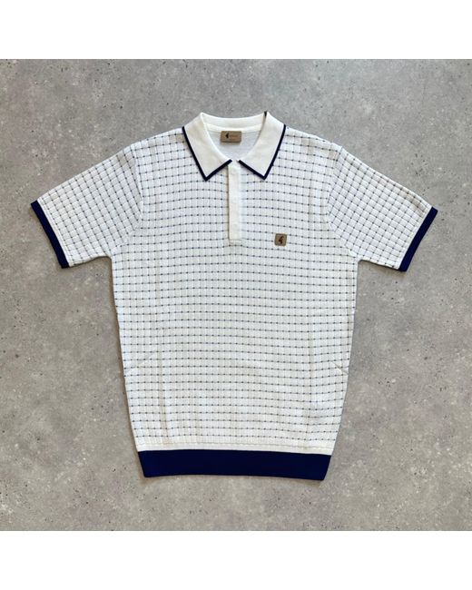 Gabicci Gray Vintage Jura Knitted Polo for men