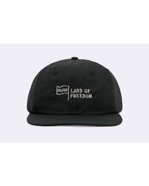 Nwhr Black Freedom Nylon Snapback Hat for men