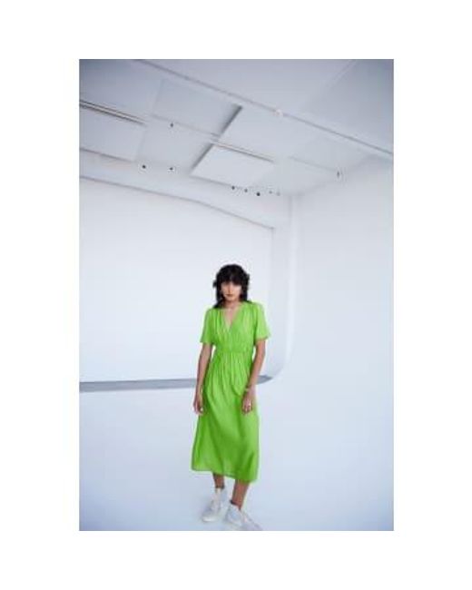 Quilla Dress Greenery 20120892 di Ichi