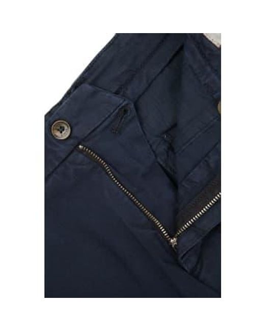 Pantalón chino algodón elástico con pierna lgada en azul marino bg62 324152 011 Briglia 1949 de hombre de color Blue