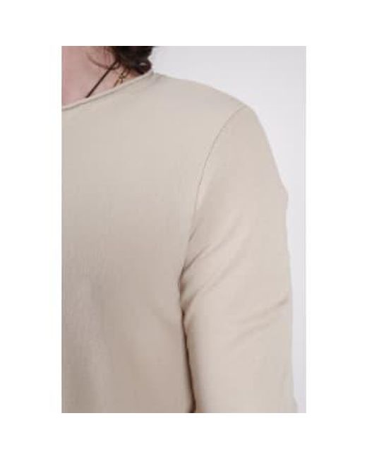 Sable t-shirt en coton cru Hannes Roether pour homme en coloris Gray
