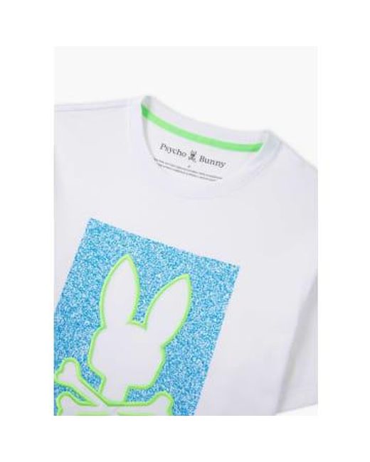 Mens Livingston Graphic T Shirt In di Psycho Bunny in Blue da Uomo