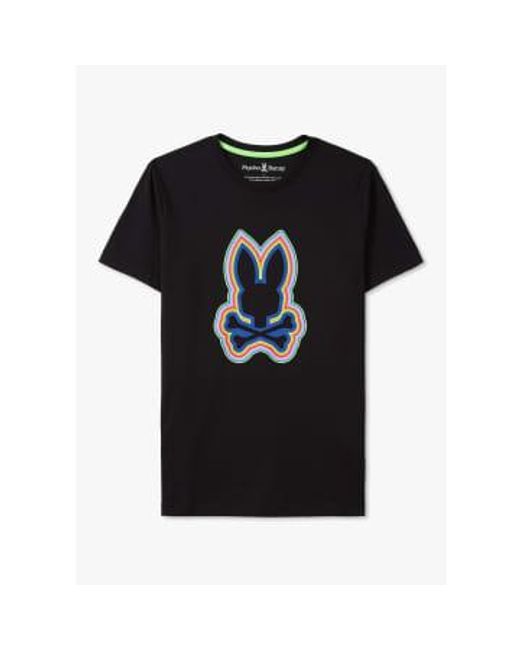 T-shirt graphique maybrook en noir Psycho Bunny pour homme en coloris Black