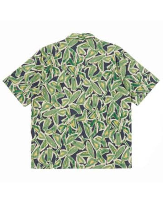 Universal Works Green Minari Artist Flower Shirt . for men
