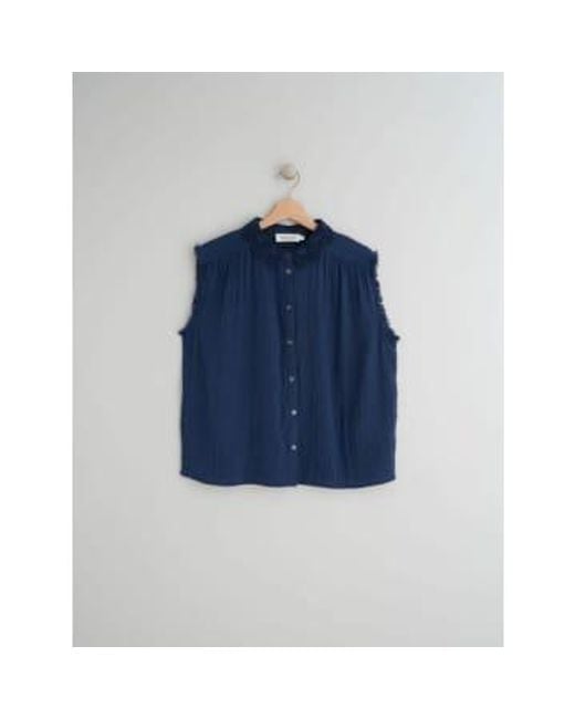 Bk277 blouse s/moins florale en bleu Indi & Cold en coloris Blue