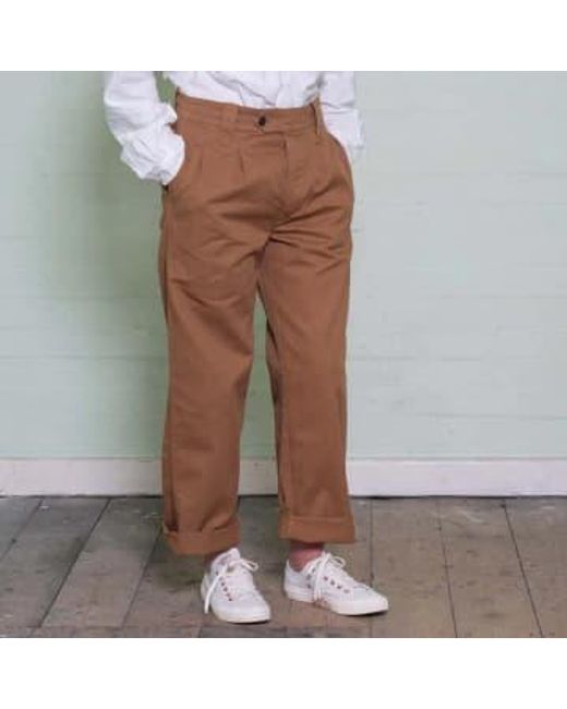 Yarmouth Oilskins Brown The Work Trouser Khaki / 30 One Length for men