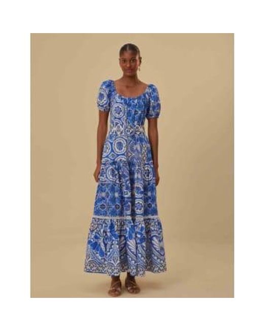 Farm Rio Blue - Tile Dream Dress - Multi - Xs