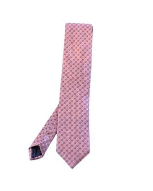 Eton of Sweden Purple Geometric Woven Silk Tie One Size for men