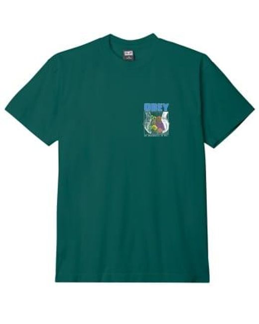 Obey T-shirt Abundance Of Life M in Green for Men | Lyst UK