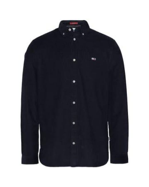 Tommy Jeans Solid Cord Shirt Navy di Tommy Hilfiger in Blue da Uomo