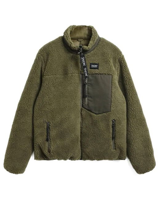 Taion Green Down / Boa Reversible Jacket Olive / Dark Olive for men