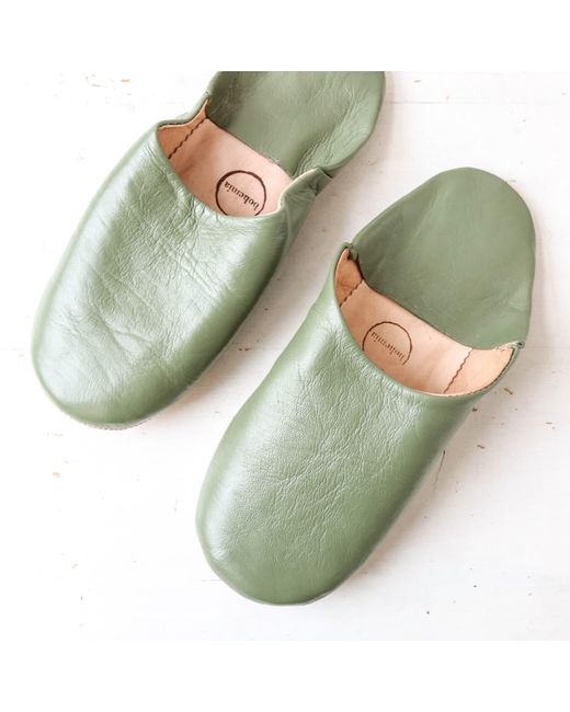 Bohemia Designs Marokkanischer Leder Babouche Pantoffeln in Grün für Herren  | Lyst DE