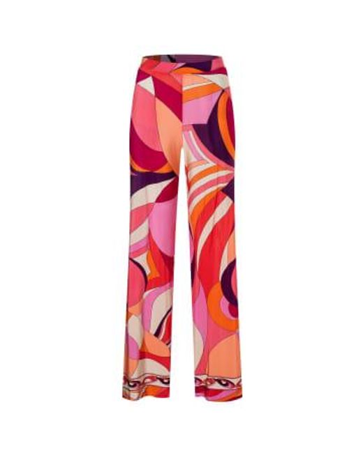 Ana Alcazar Red Printed Trousers / 40