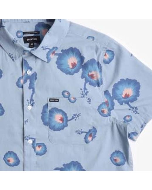 Charter print ss shirt / pacific / coral Brixton pour homme en coloris Blue