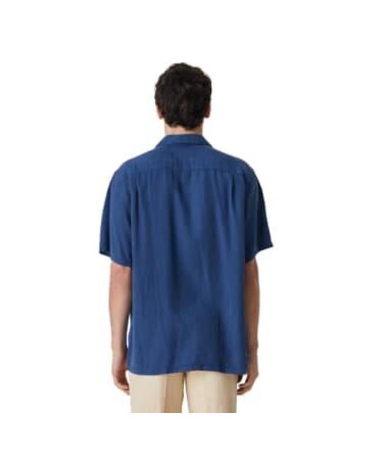 Camisa manga corta dogtown azul Portuguese Flannel de hombre de color Blue
