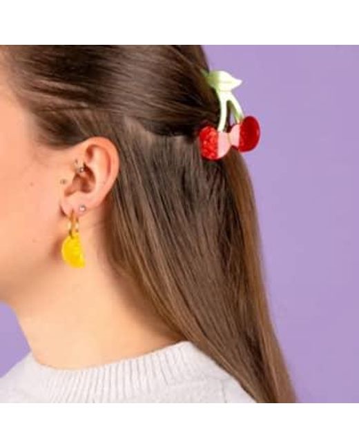 Boucles d'oreilles citrons Coucou Suzette en coloris Metallic