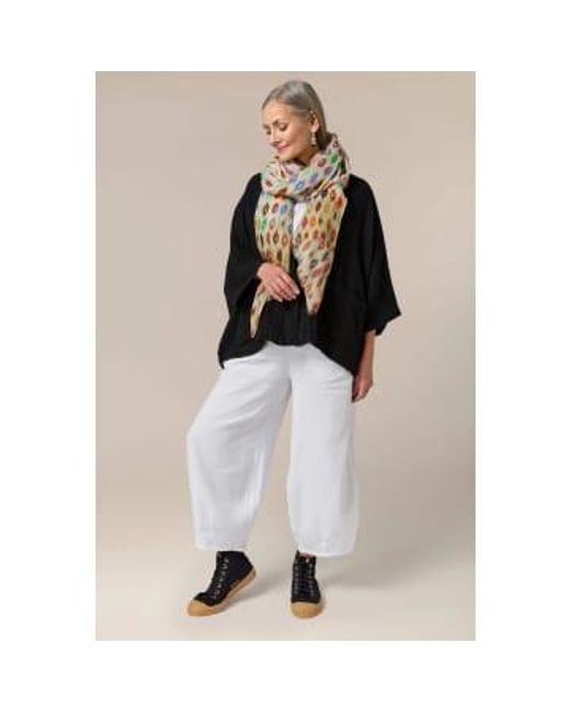 Pantalon bulle en lin tordue en blanc Sahara en coloris White