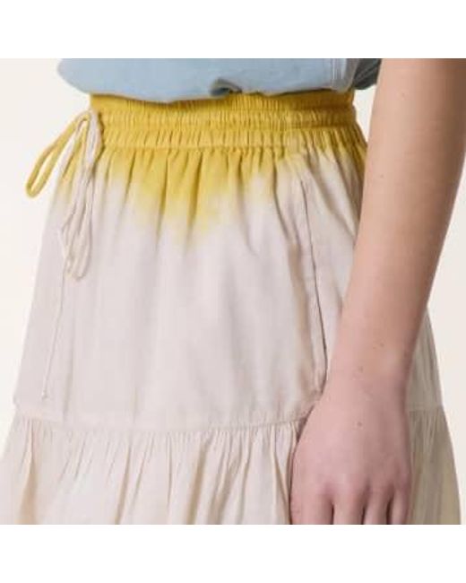 Leon & Harper Yellow Juize Mustard Long Skirt S