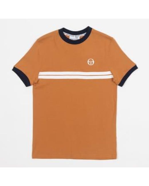 Camiseta supermac en blanco y marrón Sergio Tacchini de hombre de color Orange