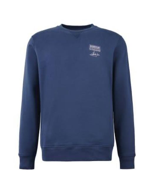 Watch Crew Neck Sweatshirt Oxford Navy di Barbour in Blue da Uomo